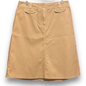H&M Corduroy Skit Size 6 Tan / Camel Color Midi Length, Knee Length